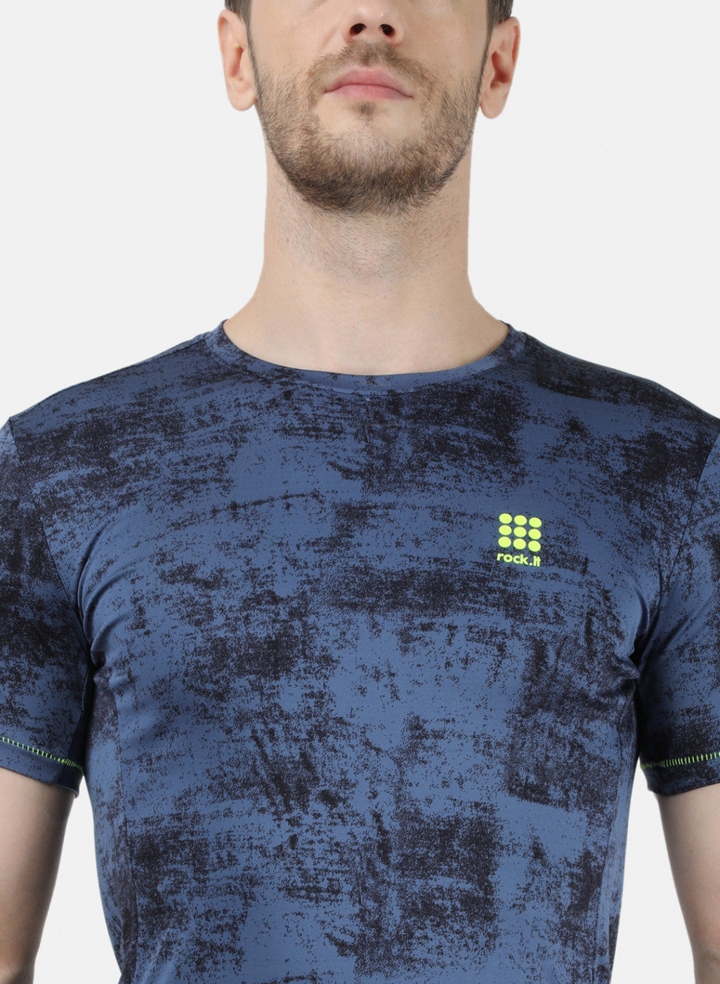 Rock.it Men Blue Printed T-Shirt