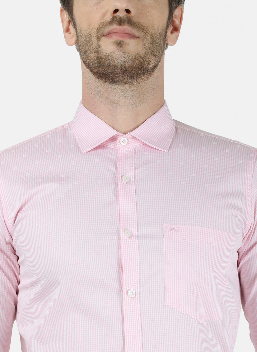 Mens Pink Check Shirt