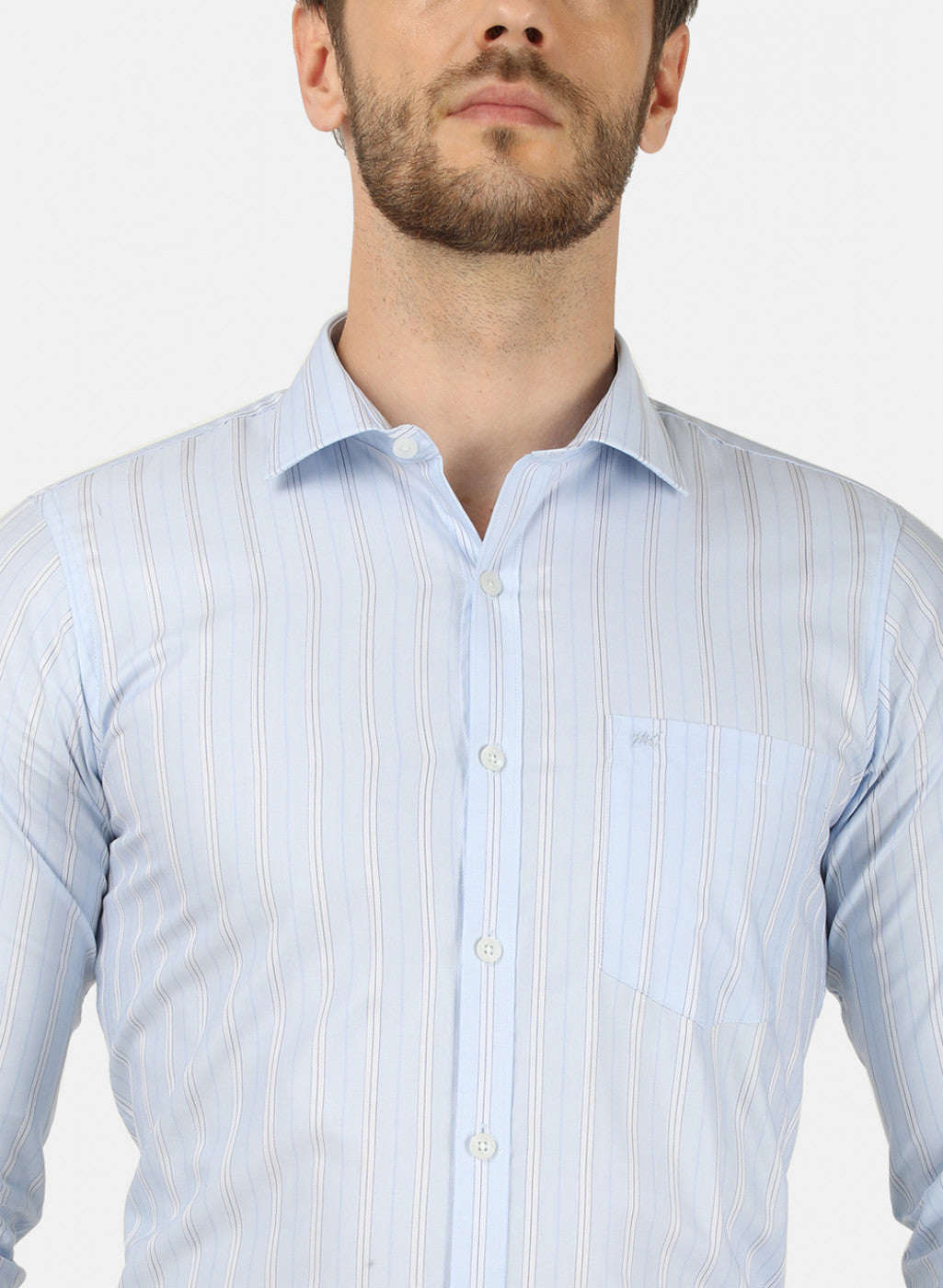 Mens Blue Stripe Shirt