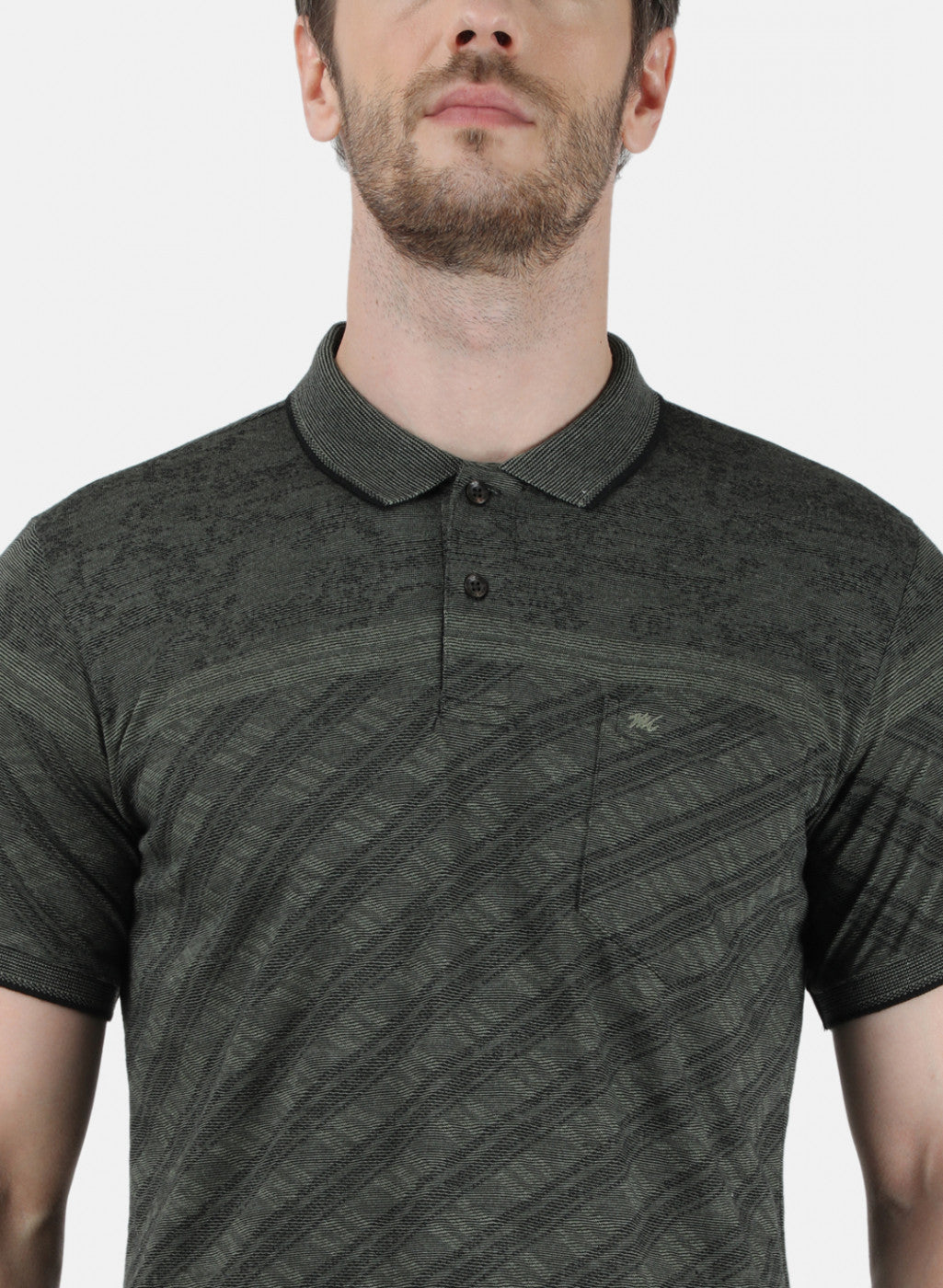 Mens Olive Stripe T-Shirt