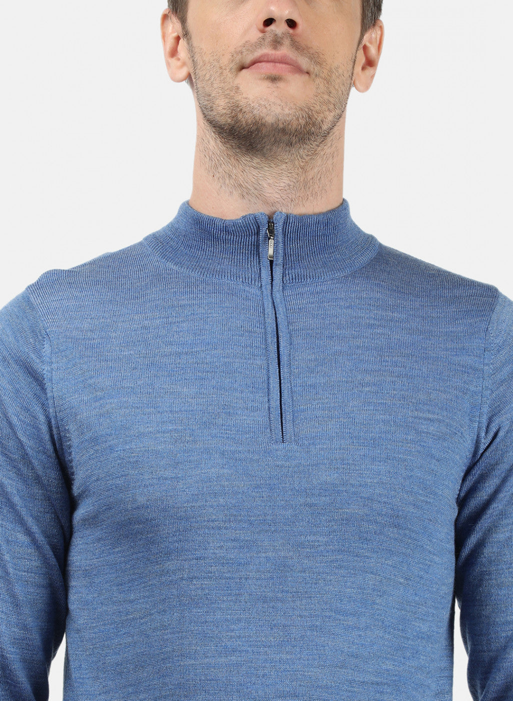 Men Blue Solid Pullover
