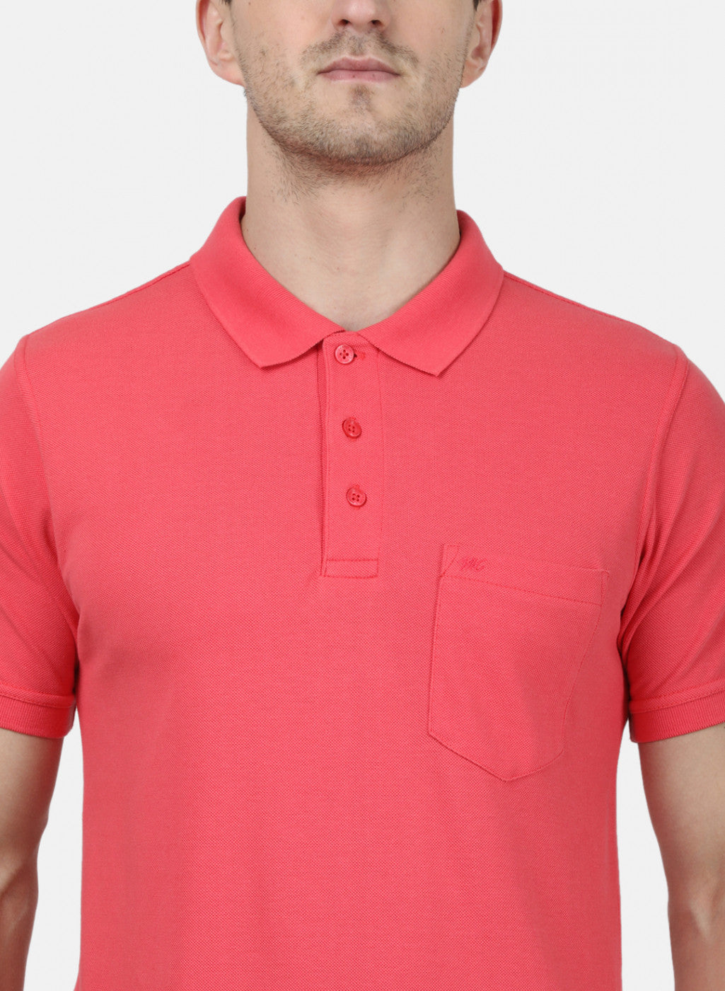 Mens Red Plain T-Shirt