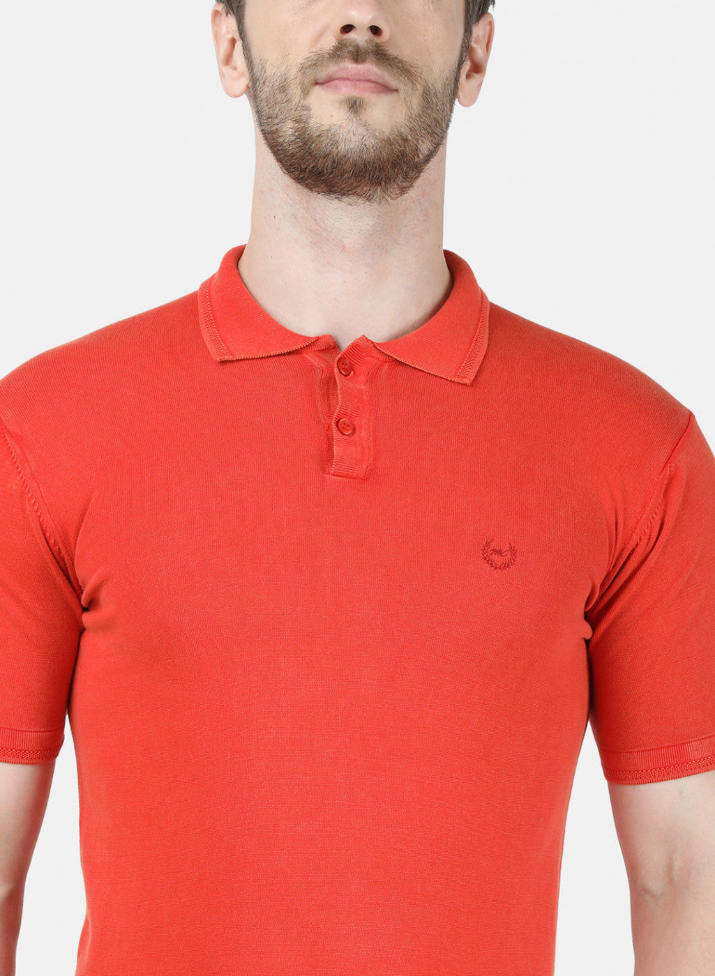 Mens Red Plain T-Shirt