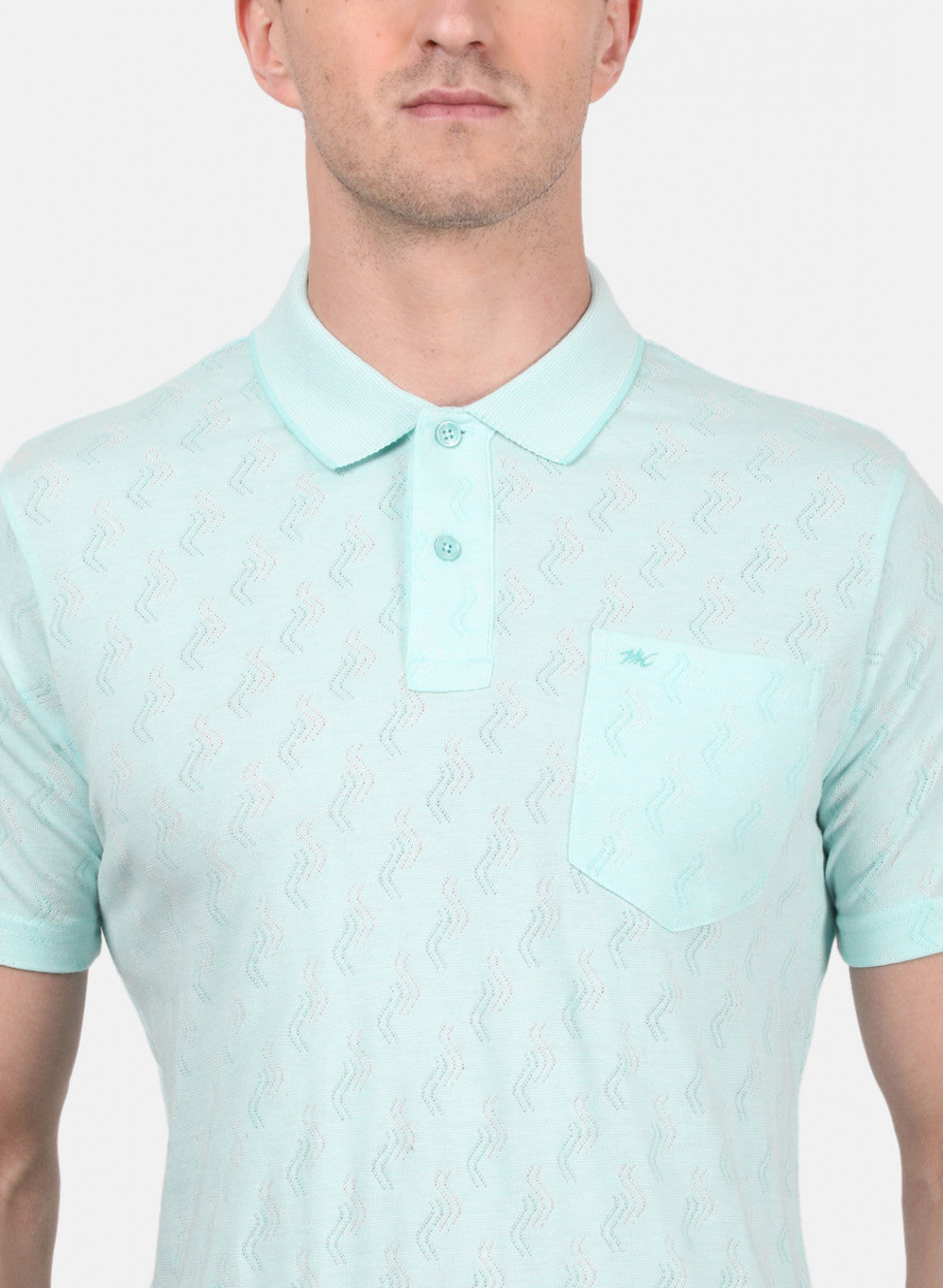 Mens Sea Green Stripe T-Shirt