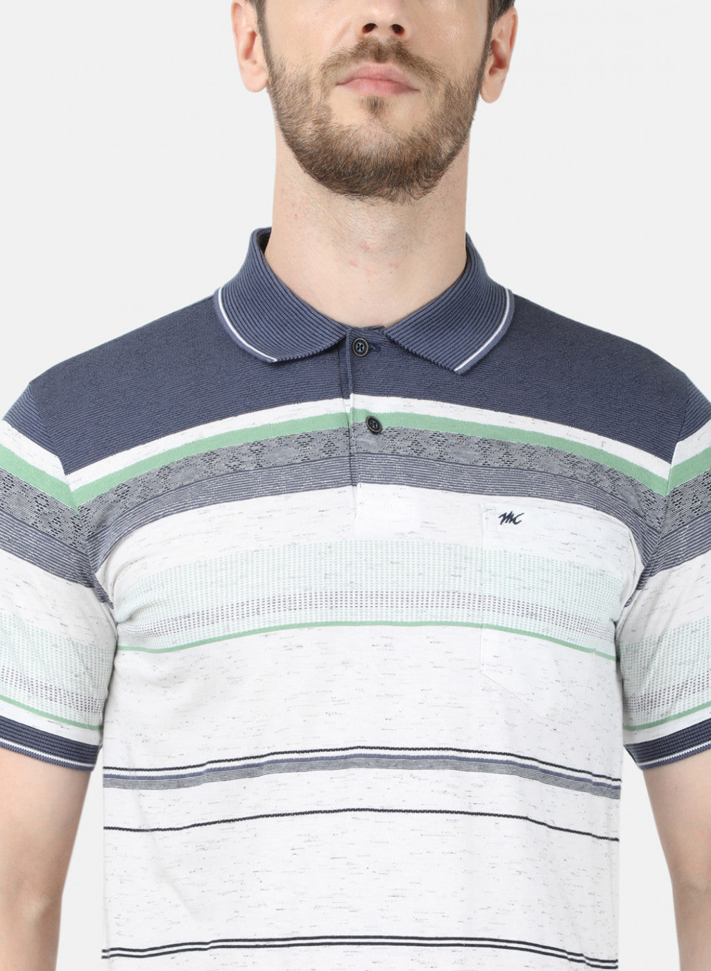 Mens Multi Color Stripe T-Shirt
