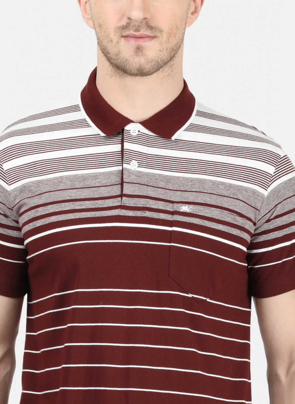 Mens Maroon Stripe T-Shirt