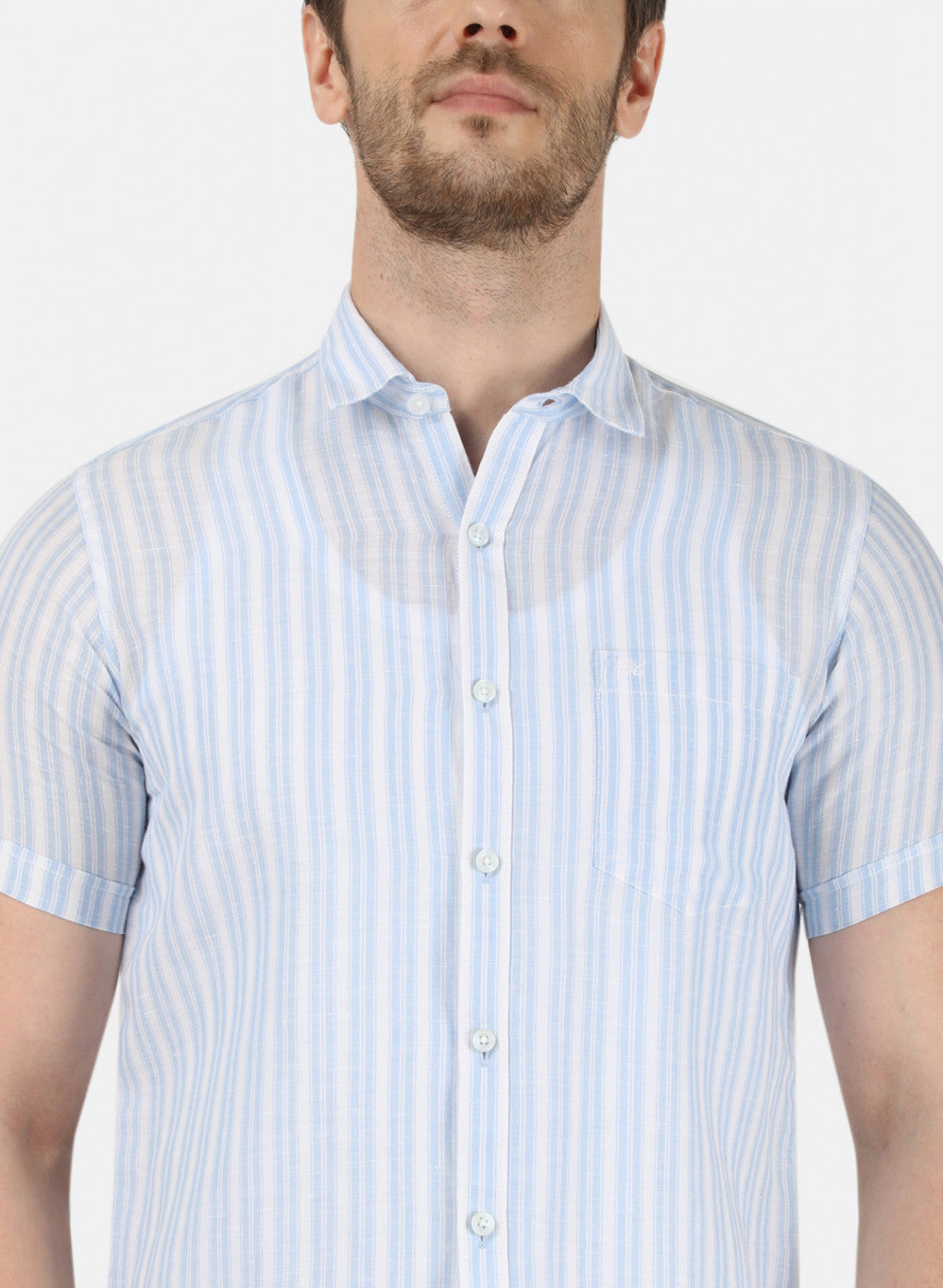 Mens Sky Blue Stripe Shirt