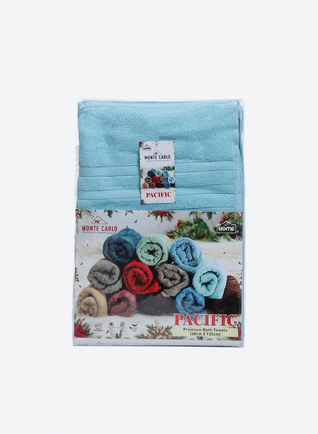 Aqua Blue Cotton 525 GSM Bath Towel