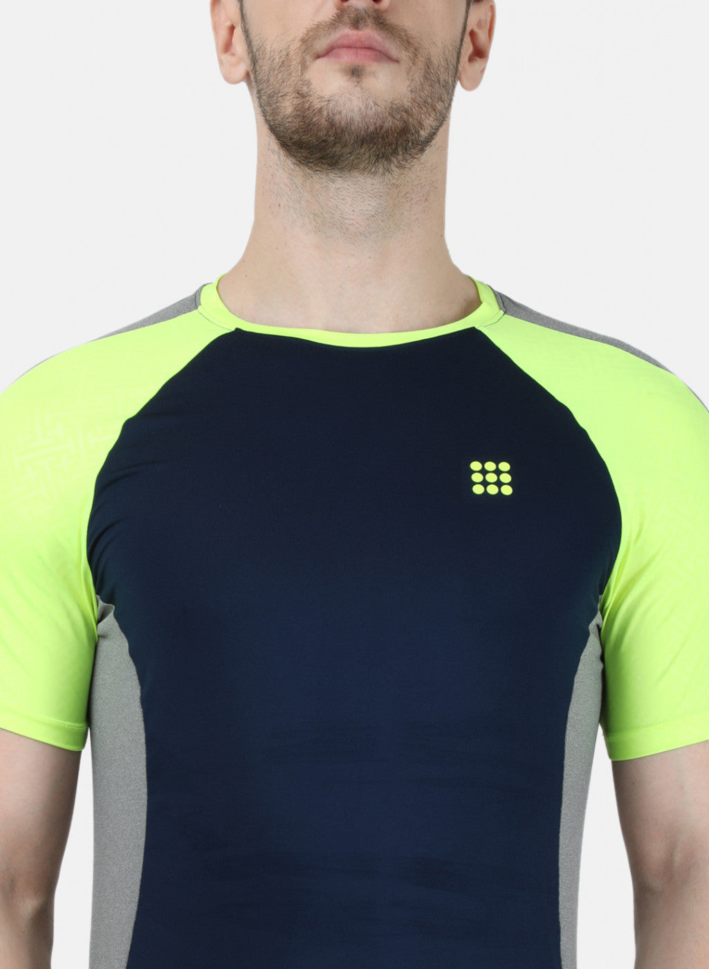 Rock.it Men Navy Blue Plain T-Shirt