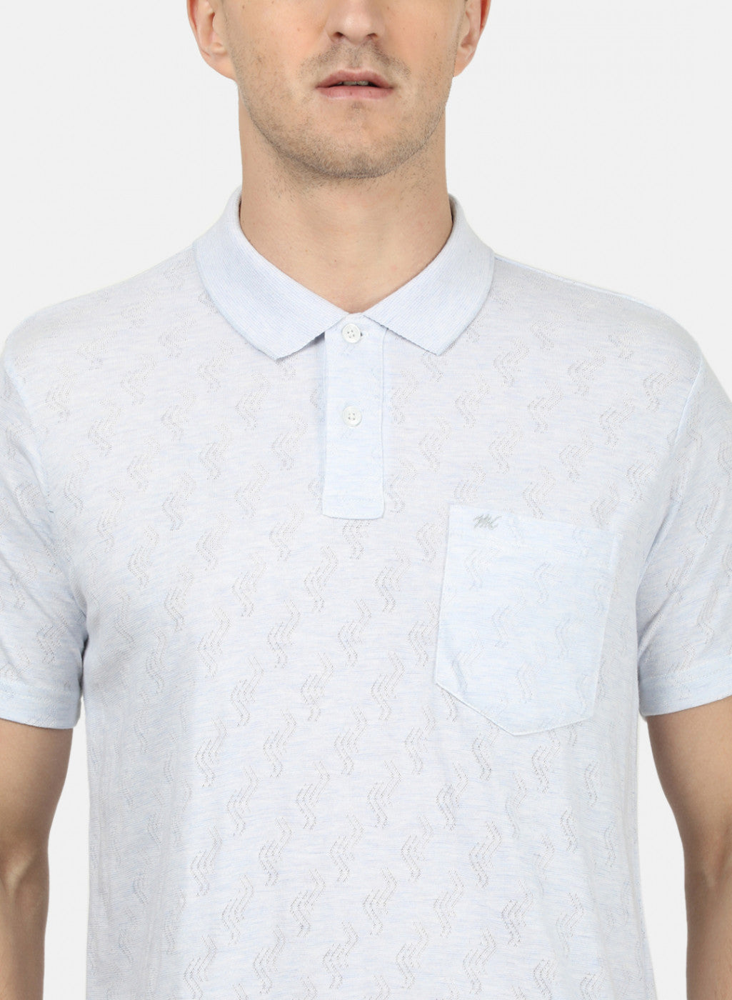 Mens Sky Blue Stripe T-Shirt