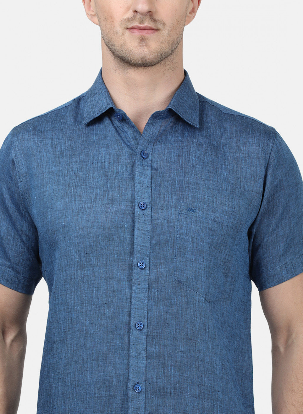 Mens NAvy Blue Solid Shirts