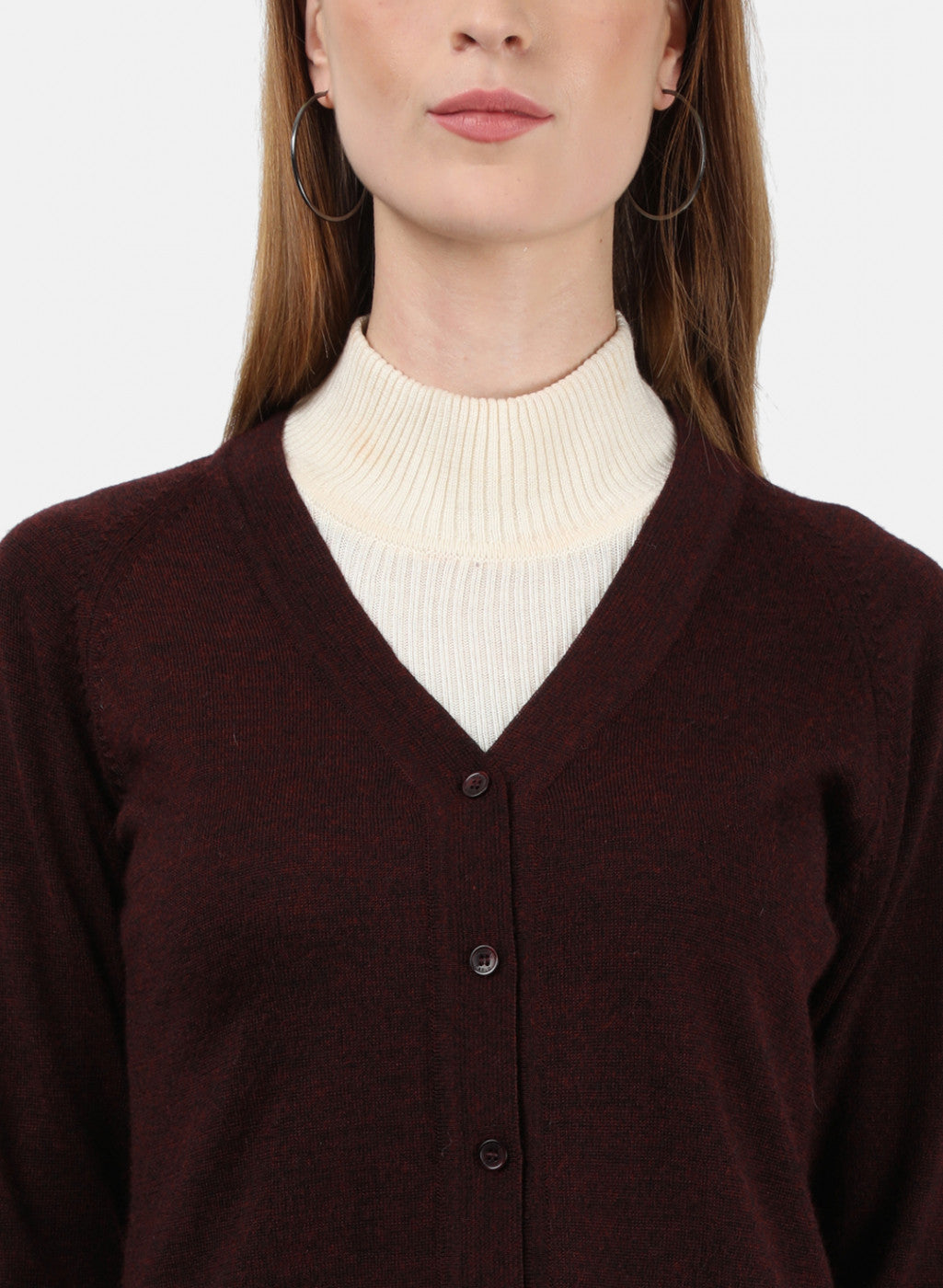 Women Purple Solid Cardigan