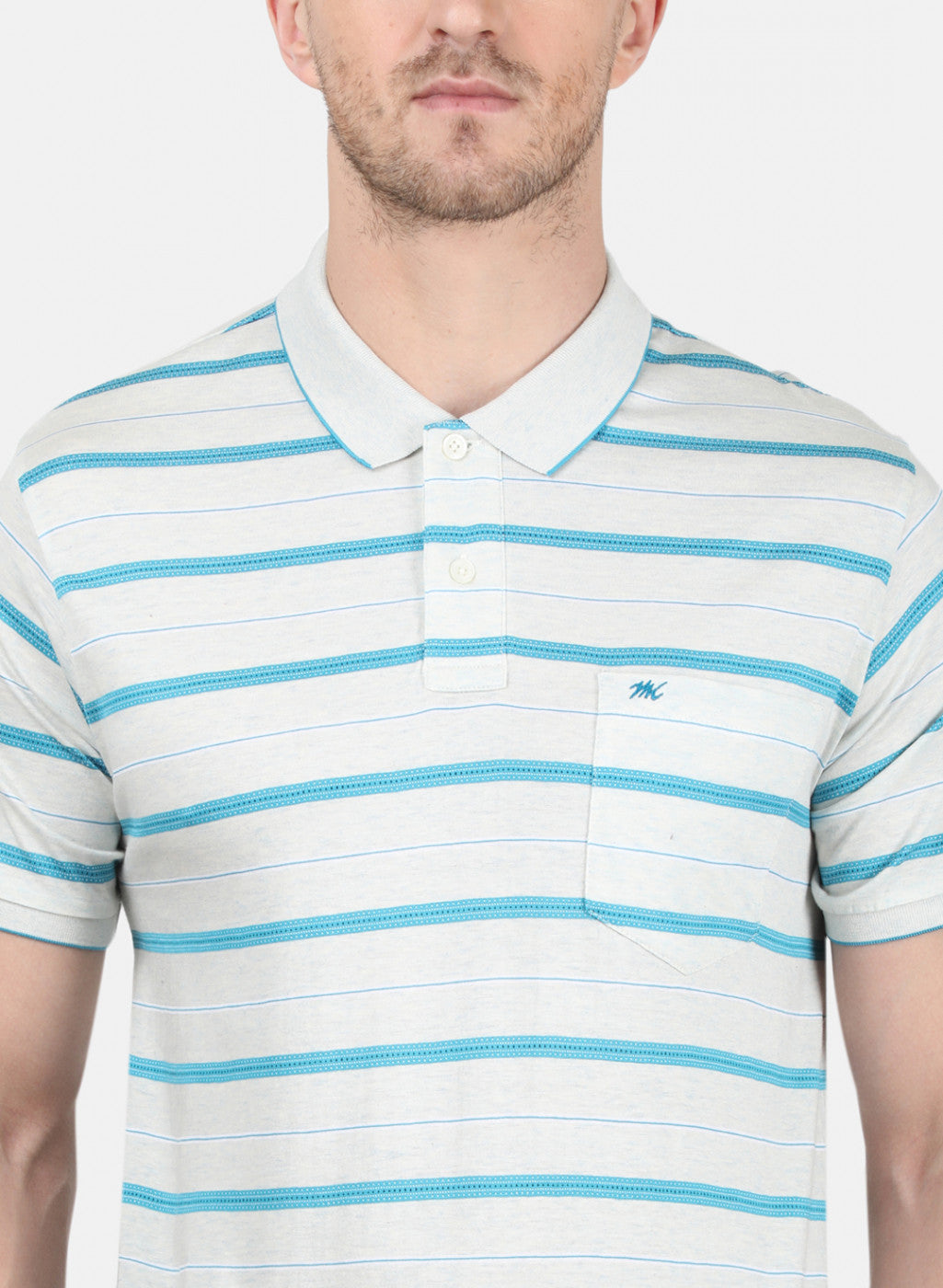 Mens Grey Stripe T-Shirt