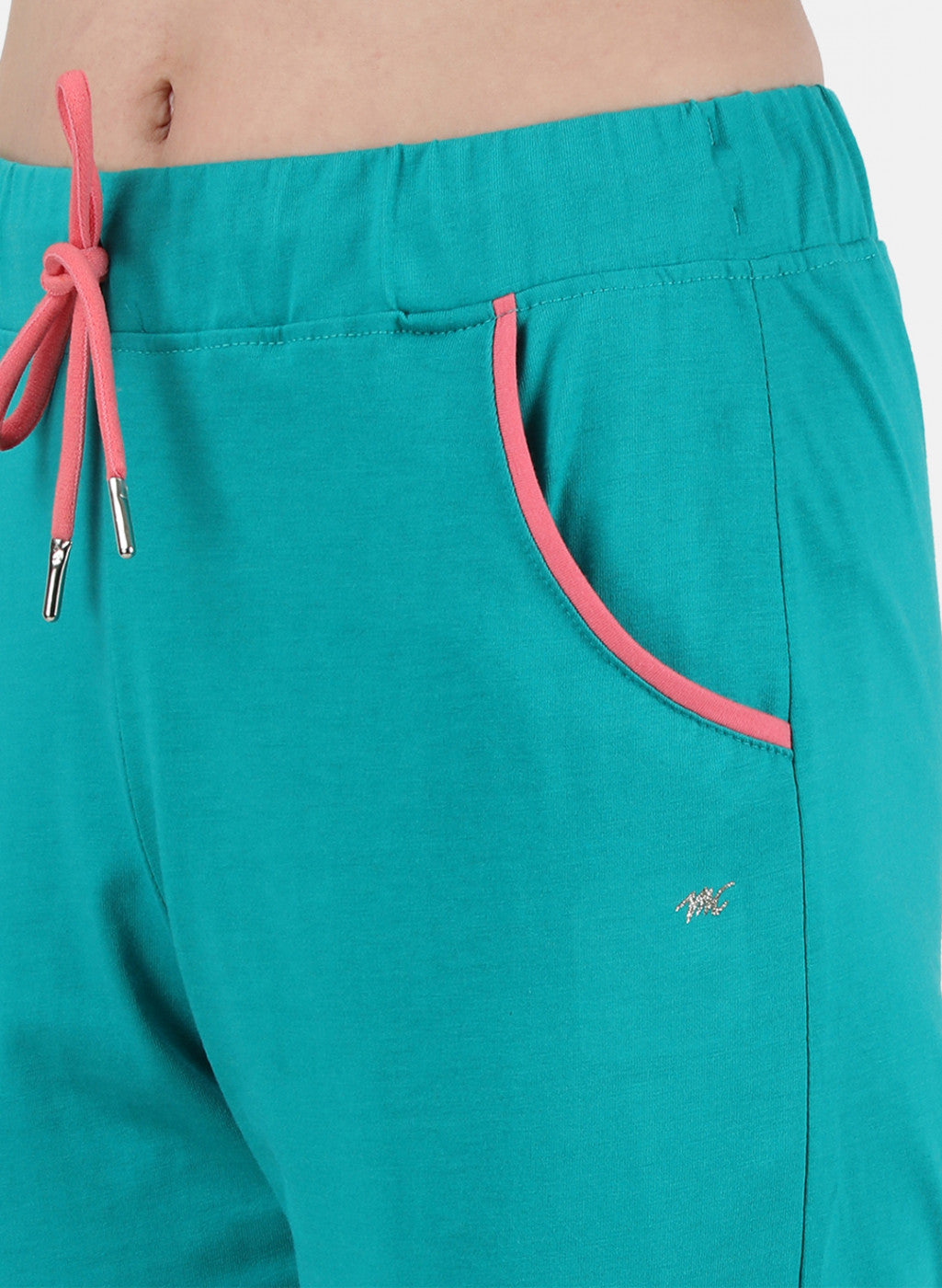 Womens Blue Regular Capri
