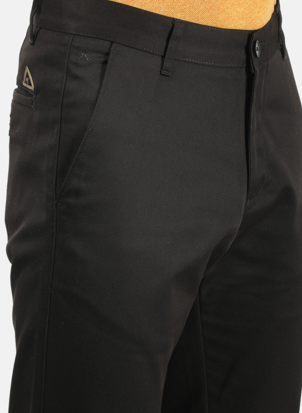 Men Olive Plain Trousers