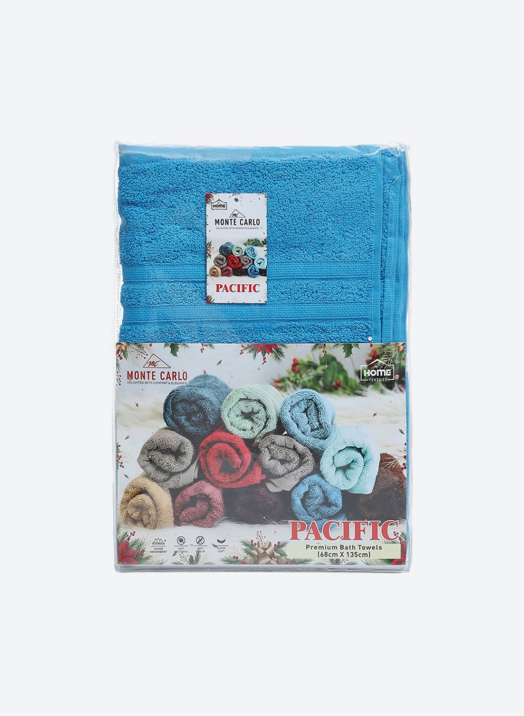 Blue Cotton 525 GSM Bath Towel
