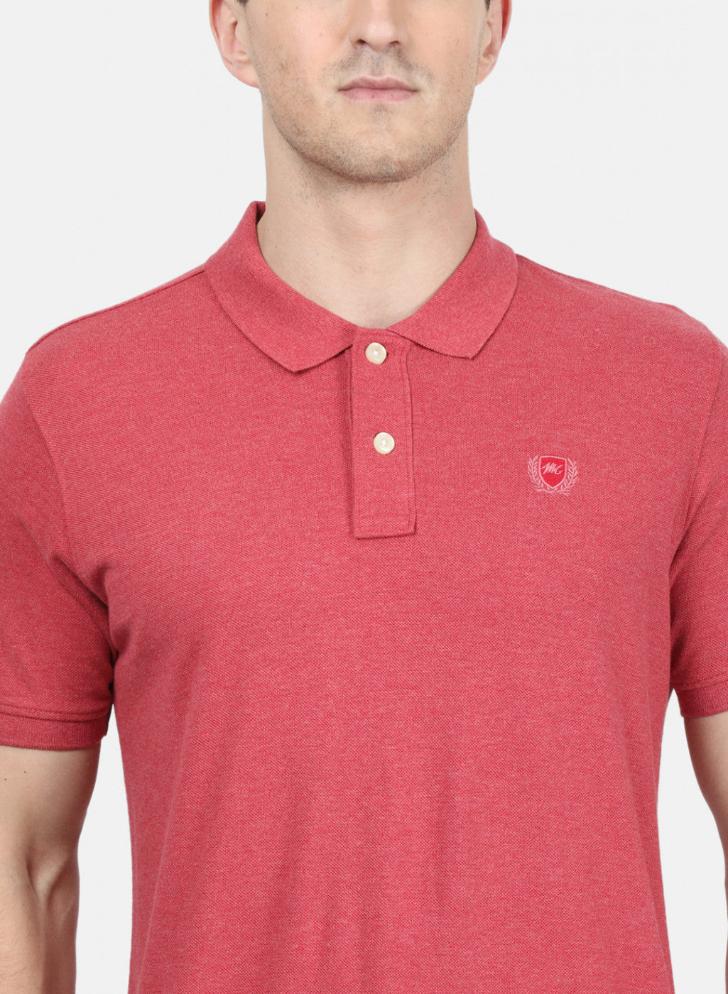 Mens Red Plain T-Shirt