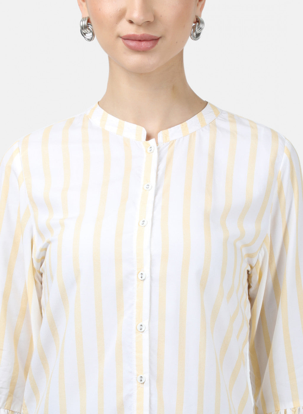 Womens Yellow Stripe Top