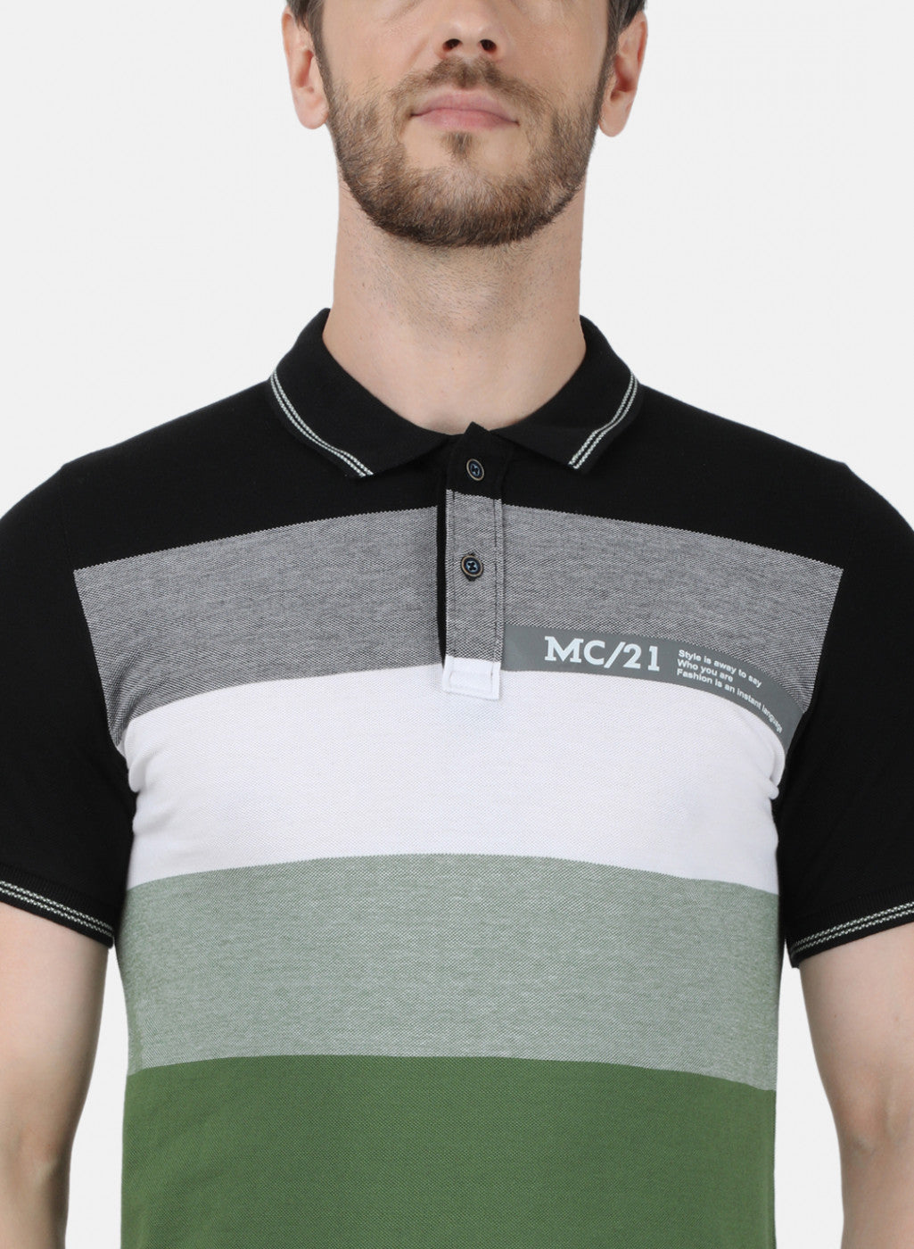 Mens Multicolor Stripe T-Shirt
