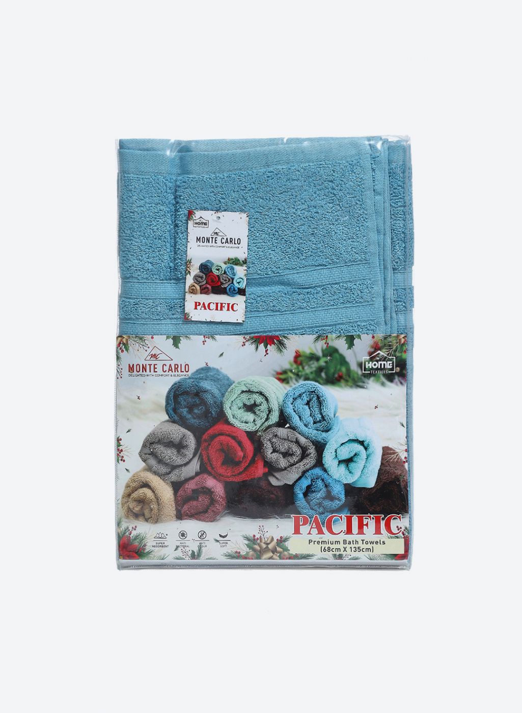 Blue Cotton 525 GSM Bath Towel