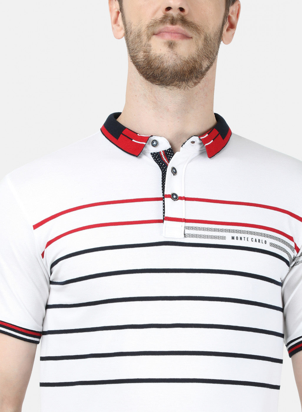 Mens White Stripe T-Shirt