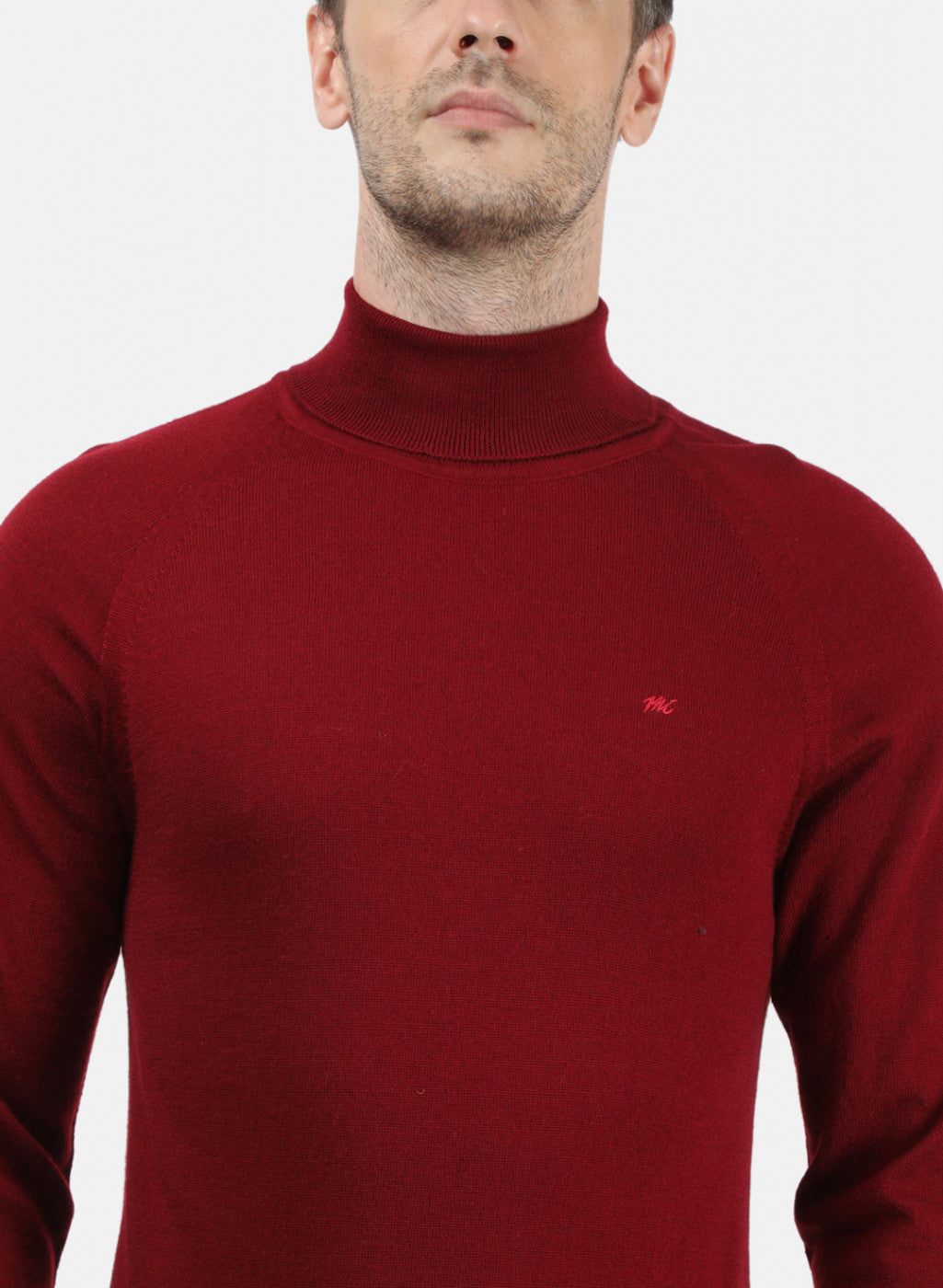 Men Maroon Solid Pullover