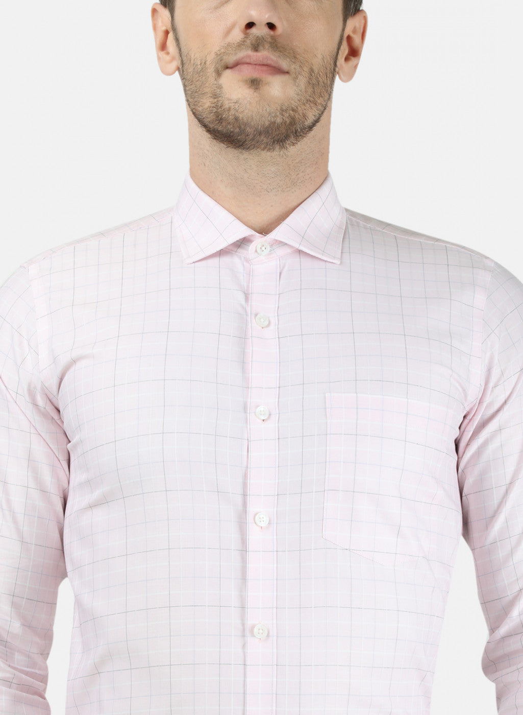 Mens Pink Check Shirt