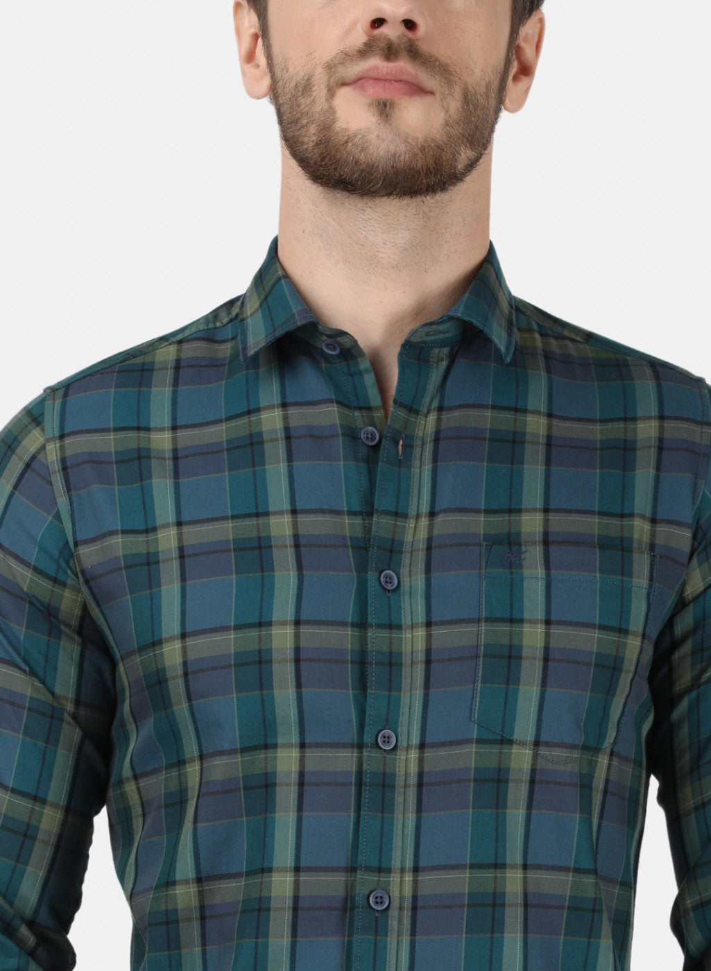 Mens Green Check Shirt