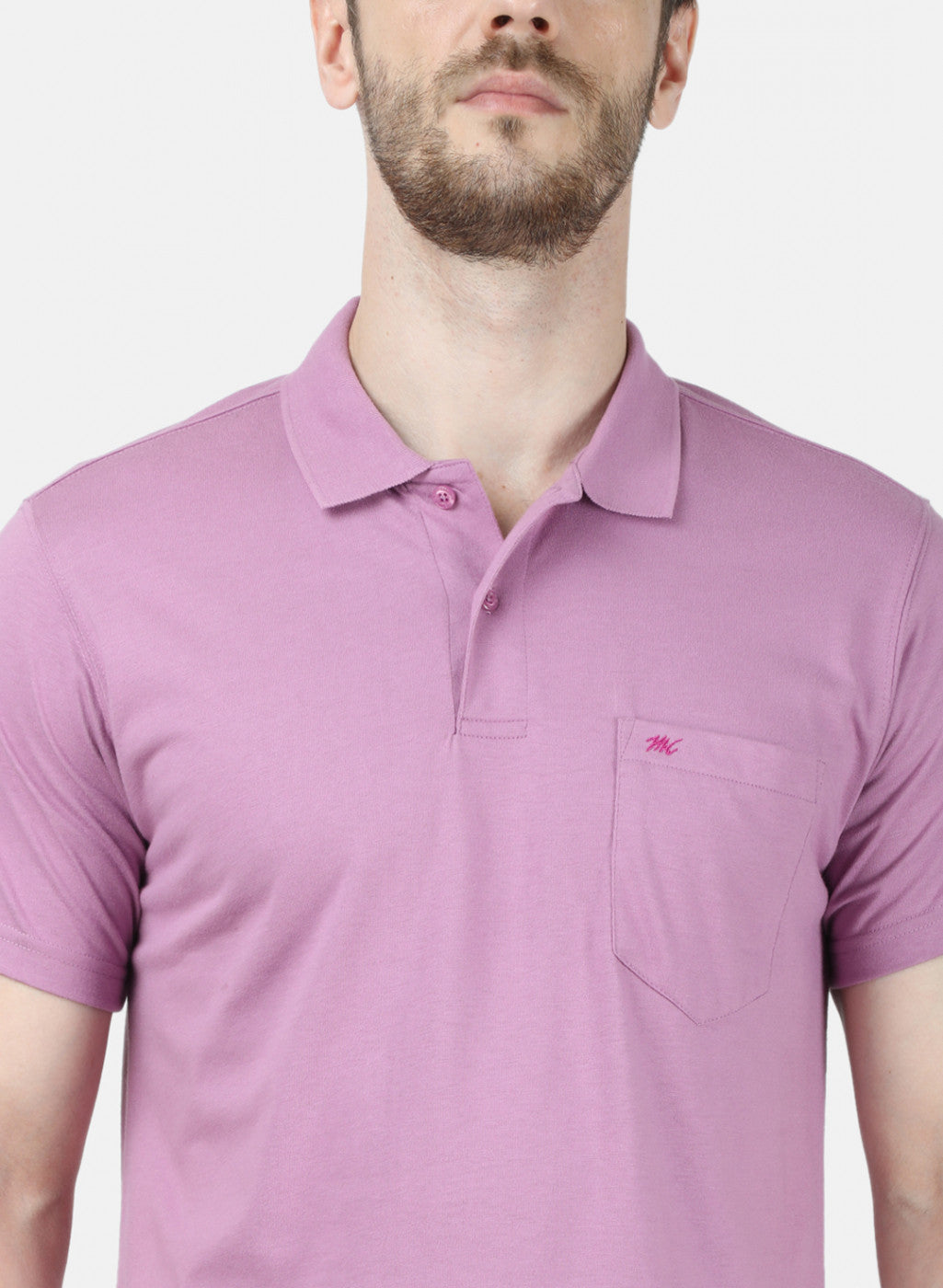 Mens Purple Plain T-Shirt