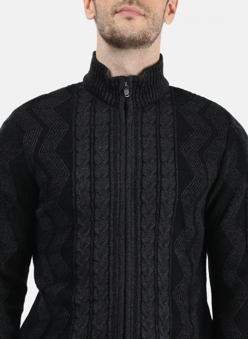 Men Black Solid Pullover