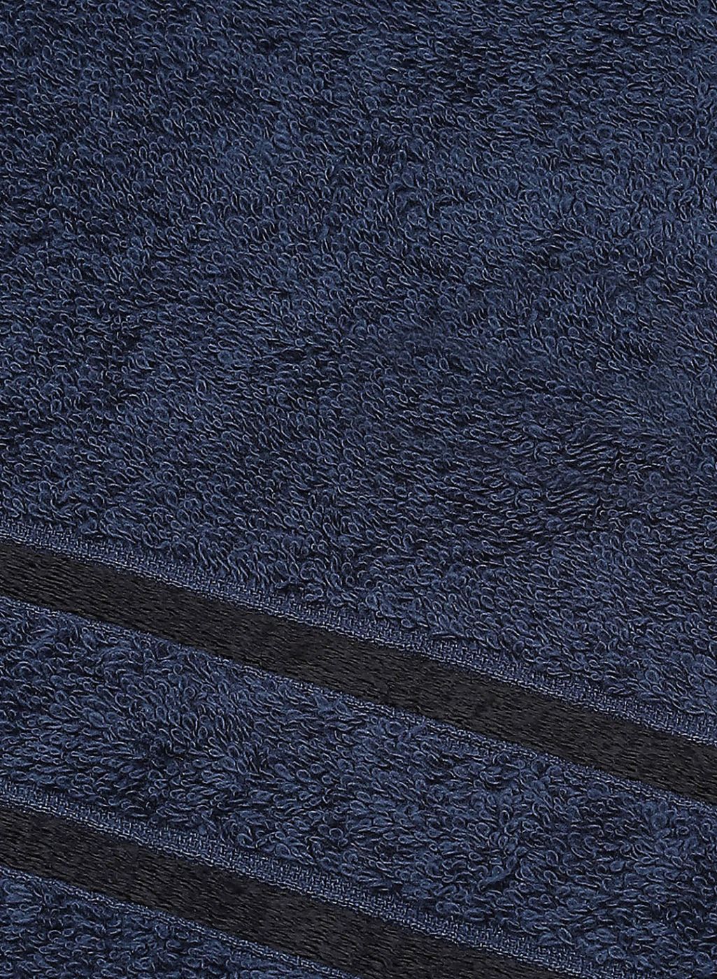 NAvy Blue & Pink Cotton 525 GSM Towel Set Pack of 4 (2 Bath & 2 Hand Towels)