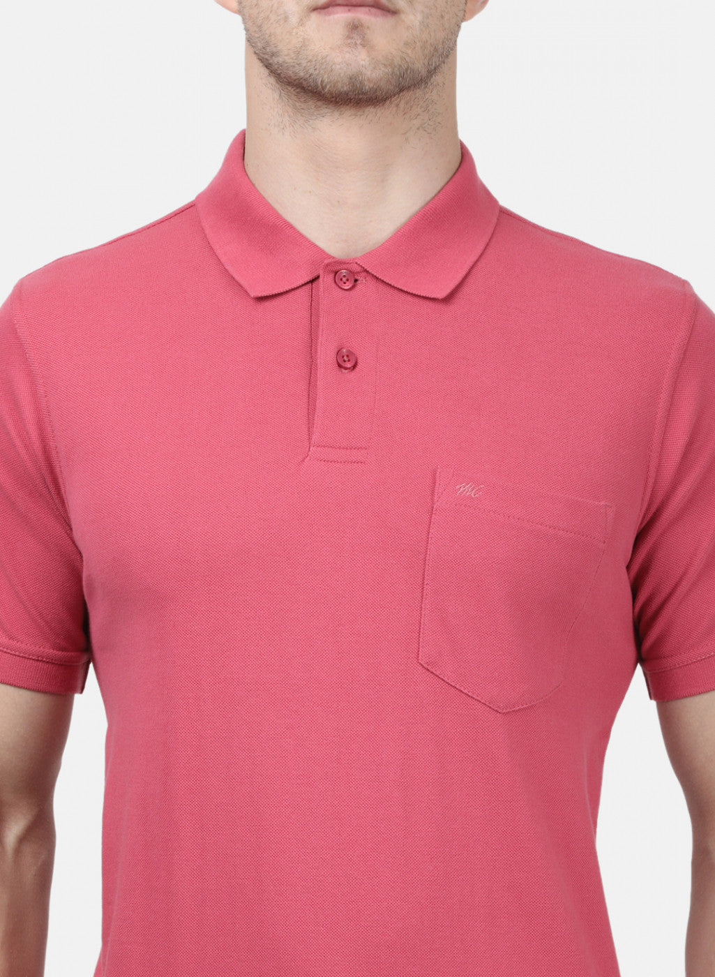 Mens Pink Plain T-Shirts