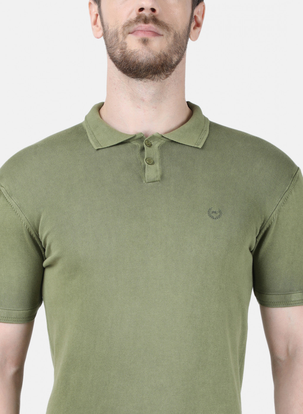 Mens Olive Plain T-Shirt