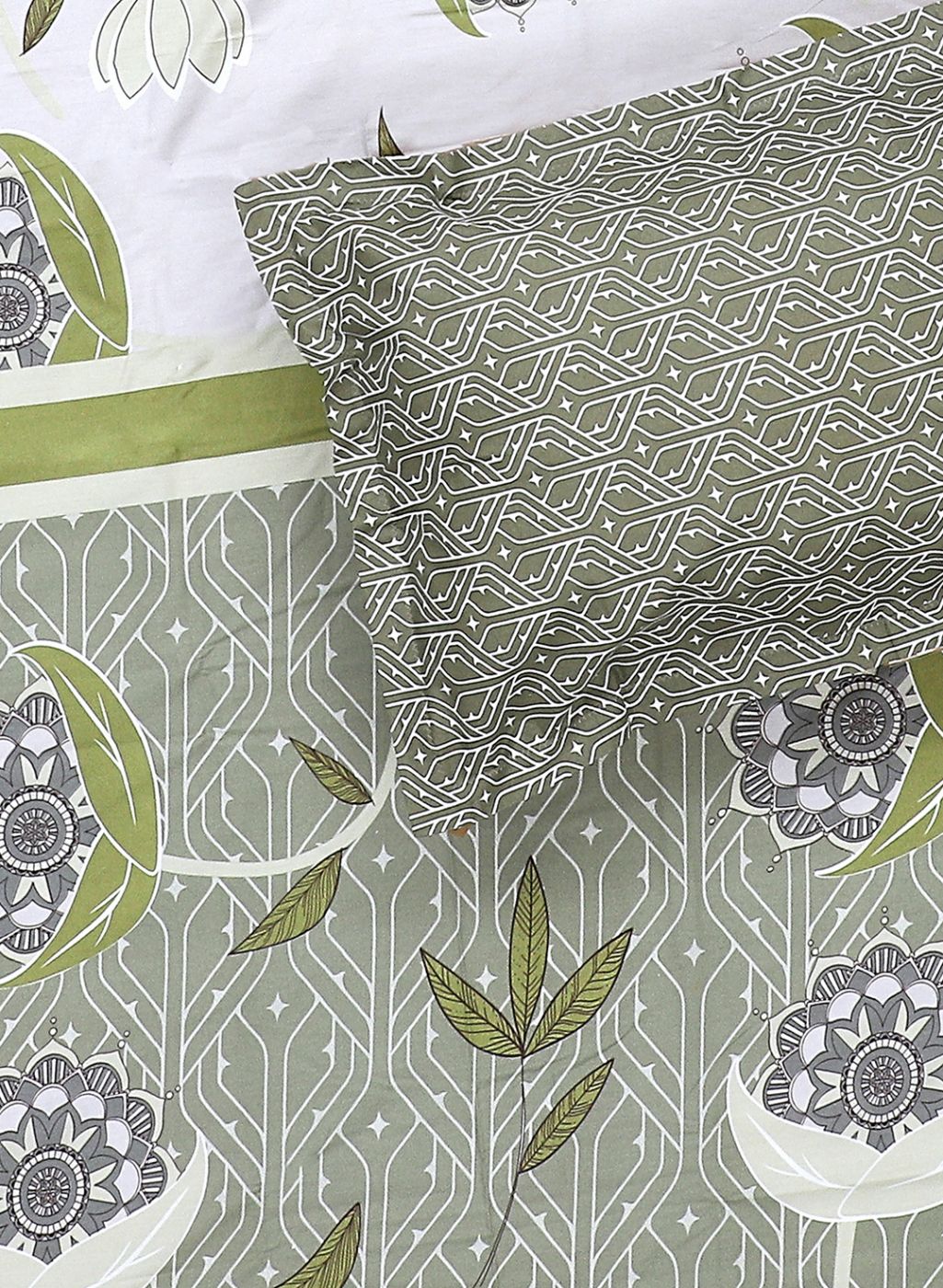 144TC Pure Cotton King Bedsheet with 2 Pillow Covers