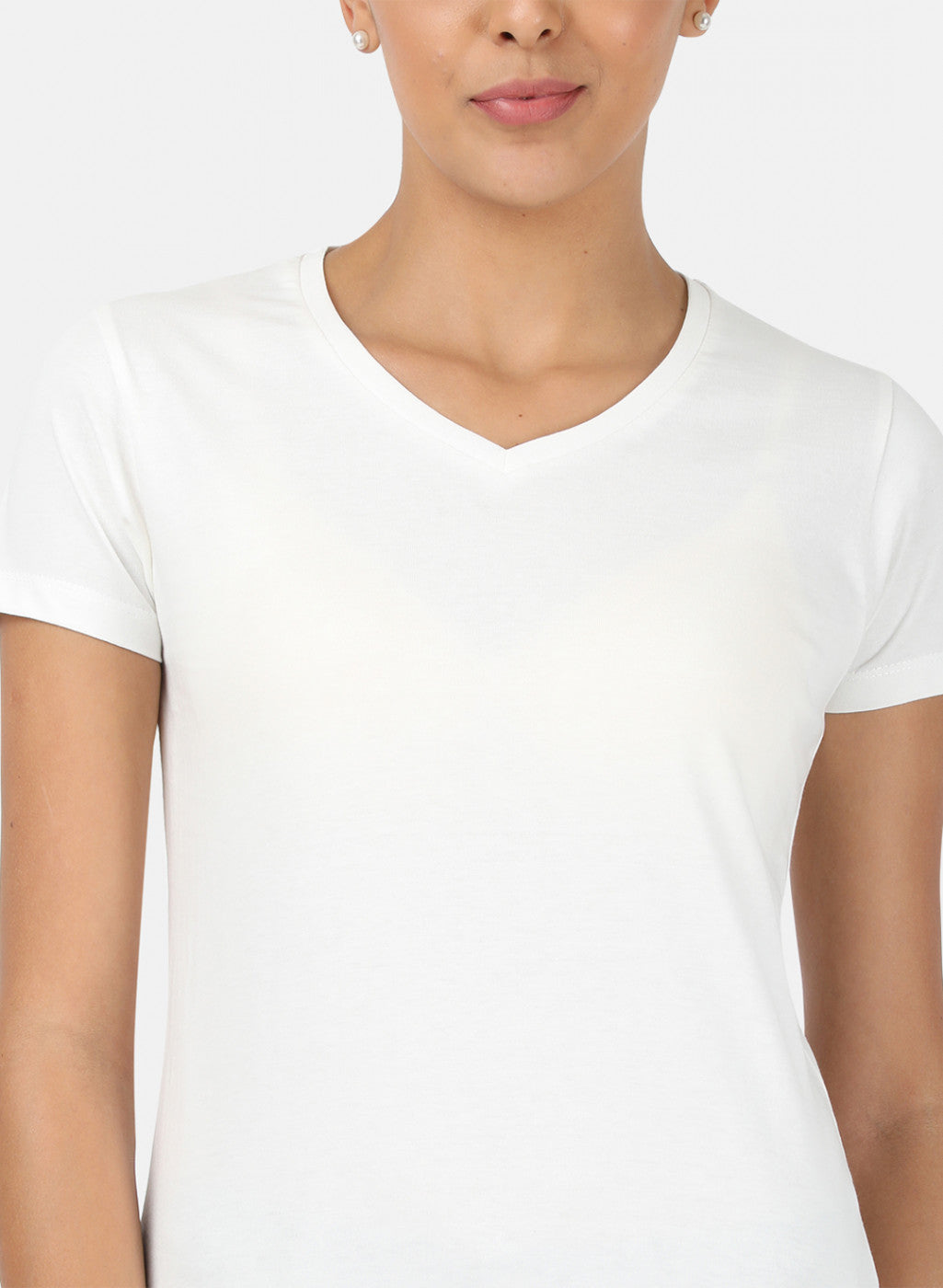 Womens Pink & Off White Plain Top 2Pc Set