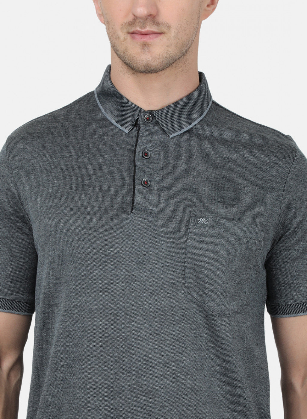 Mens Grey Plain T-Shirt