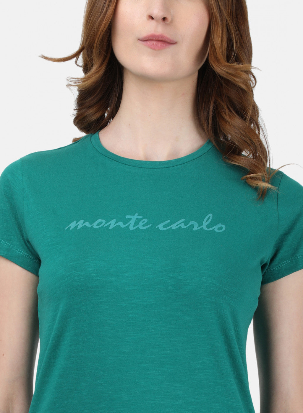 Womens Dark Green Printed Top