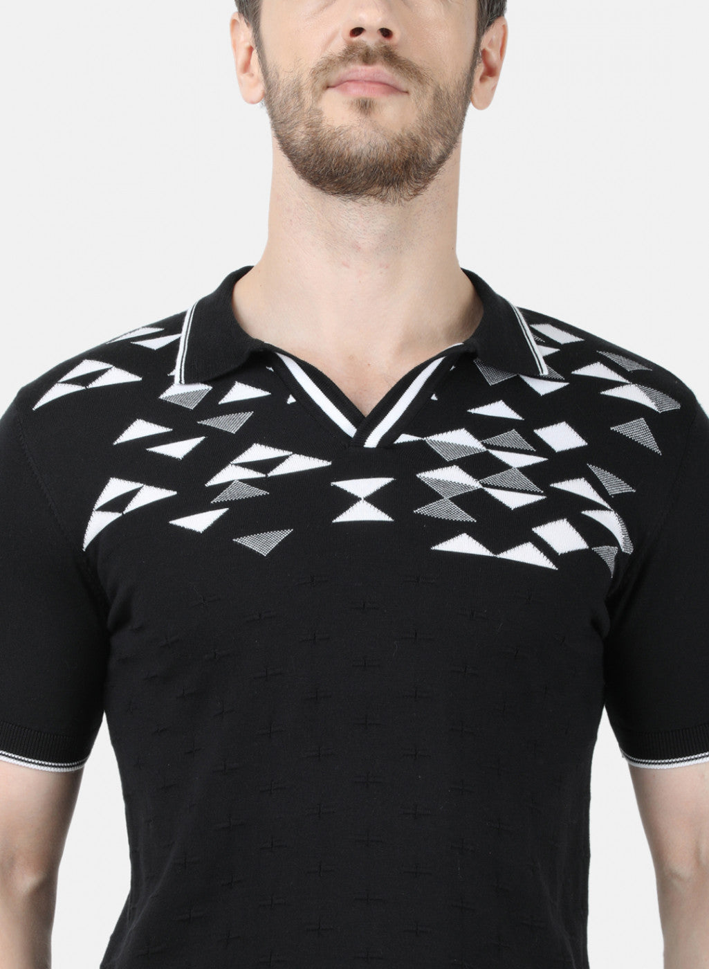 Mens Black Plain T-Shirt