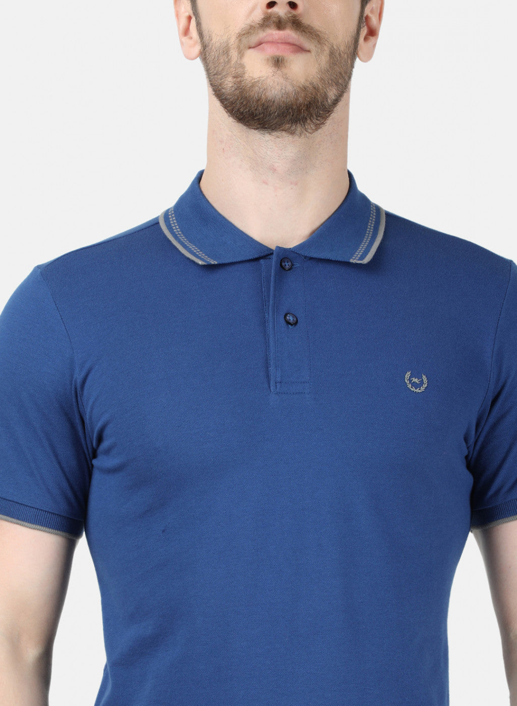 Mens Navy Blue Plain T-Shirt