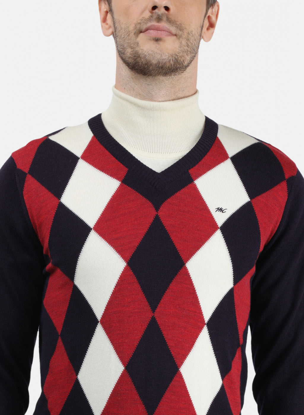 Men Multicolor Solid Pullover