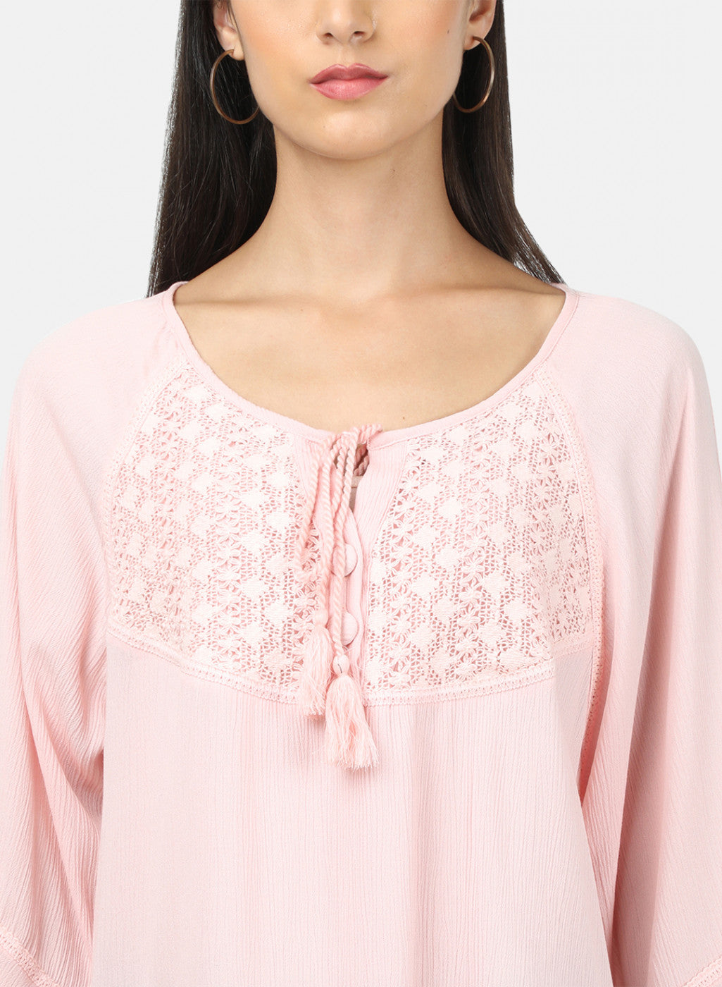 Womens Pink Plain Top