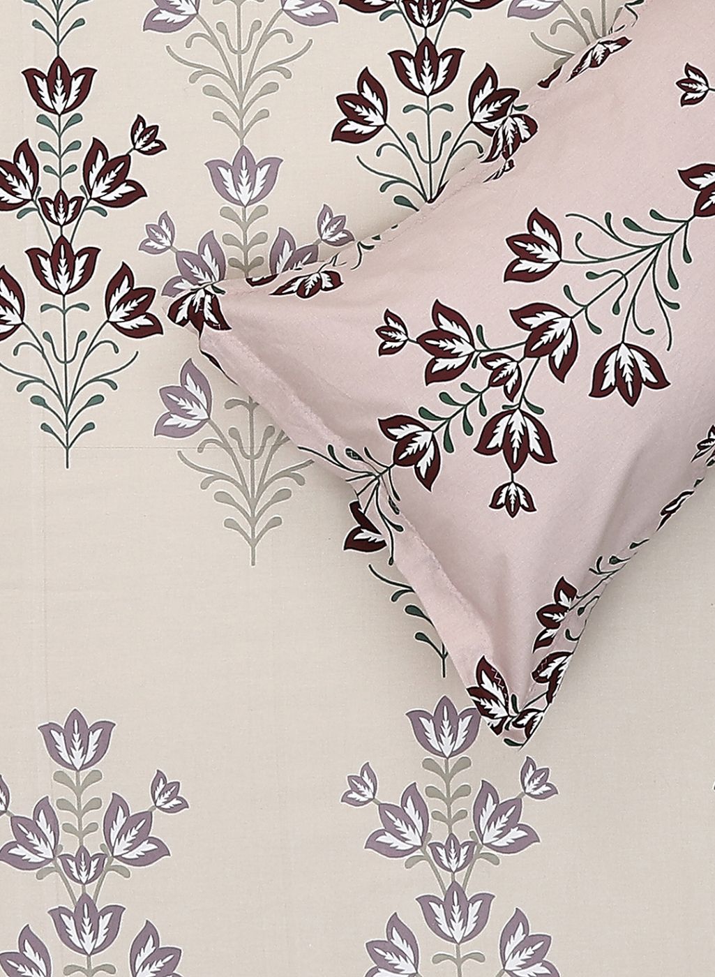 180TC Pure Cotton King Bedsheet with 2 Pillow Covers