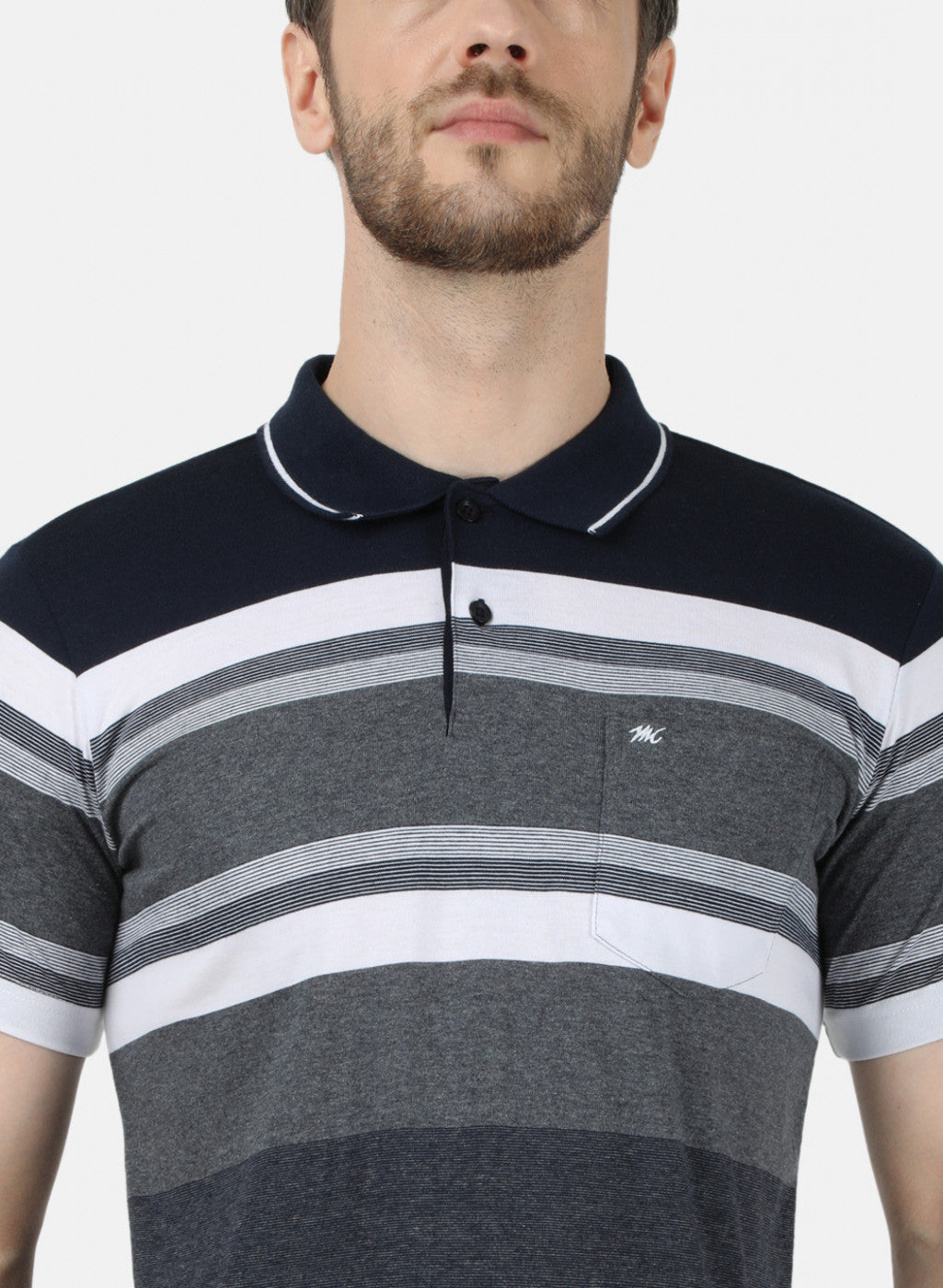 Mens NAvy Blue Stripe T-Shirt