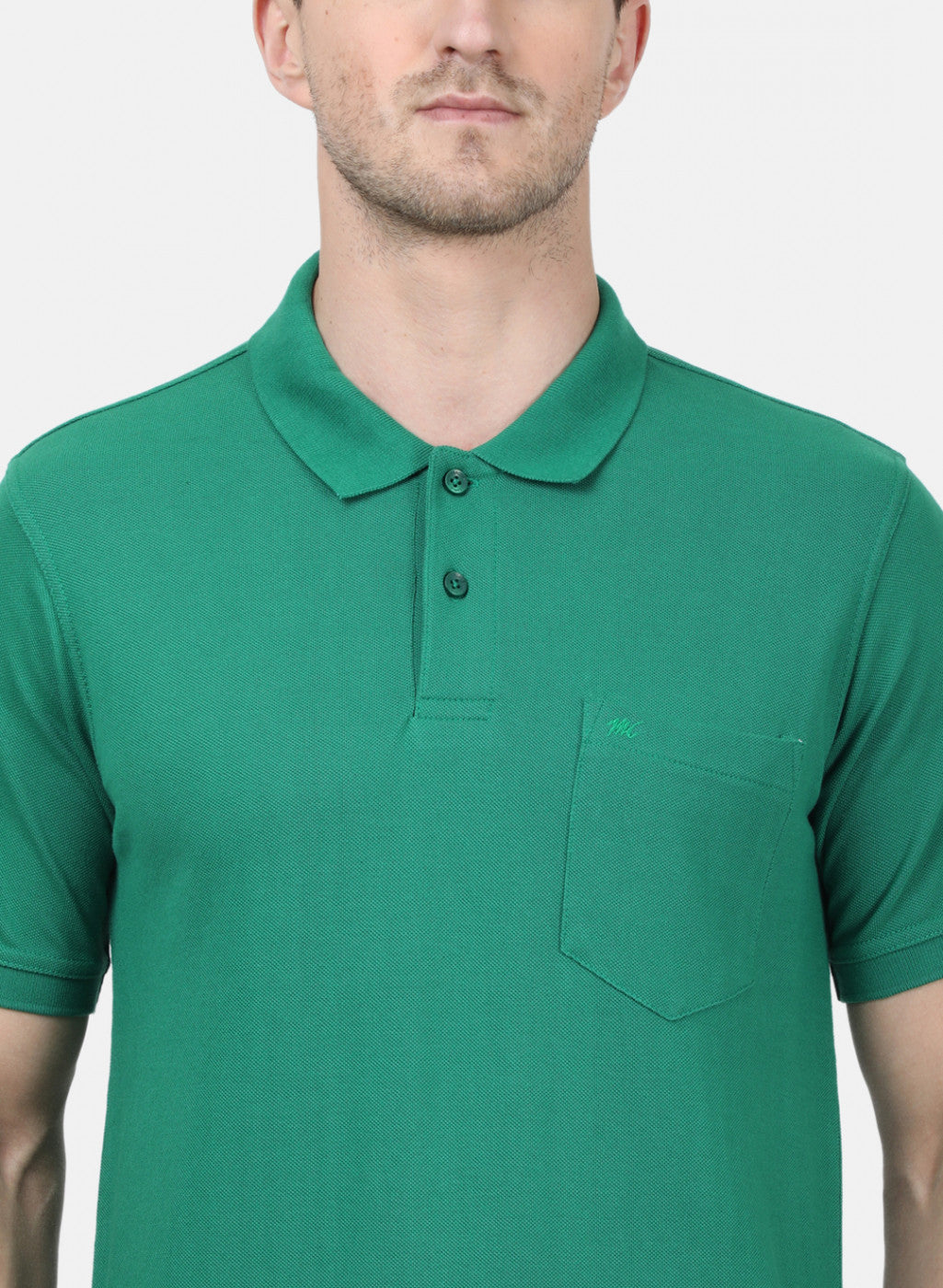 Mens Green Plain T-Shirts