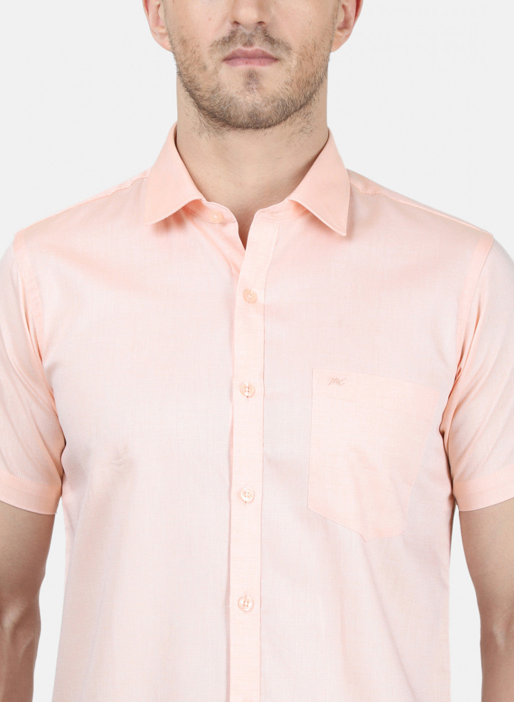 Mens Orange Printed Shirt