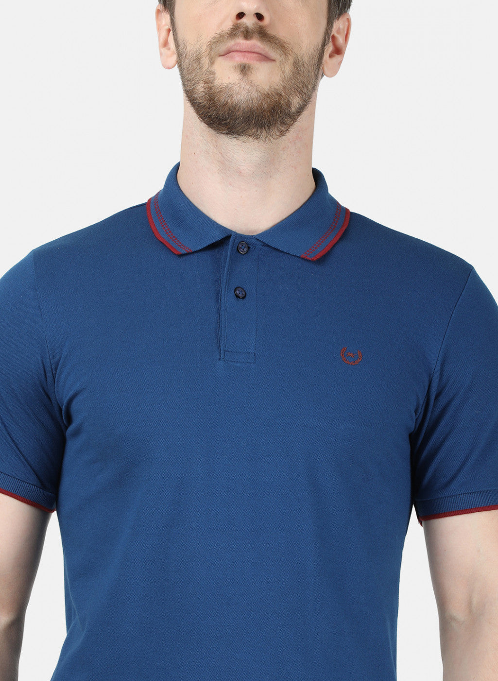 Mens Navy Blue Plain T-Shirt