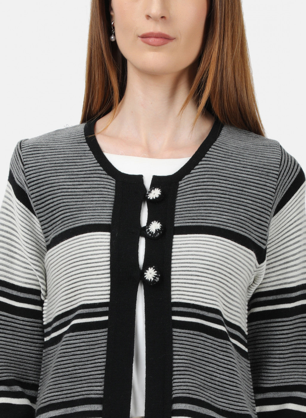 Women Black Solid Cardigan