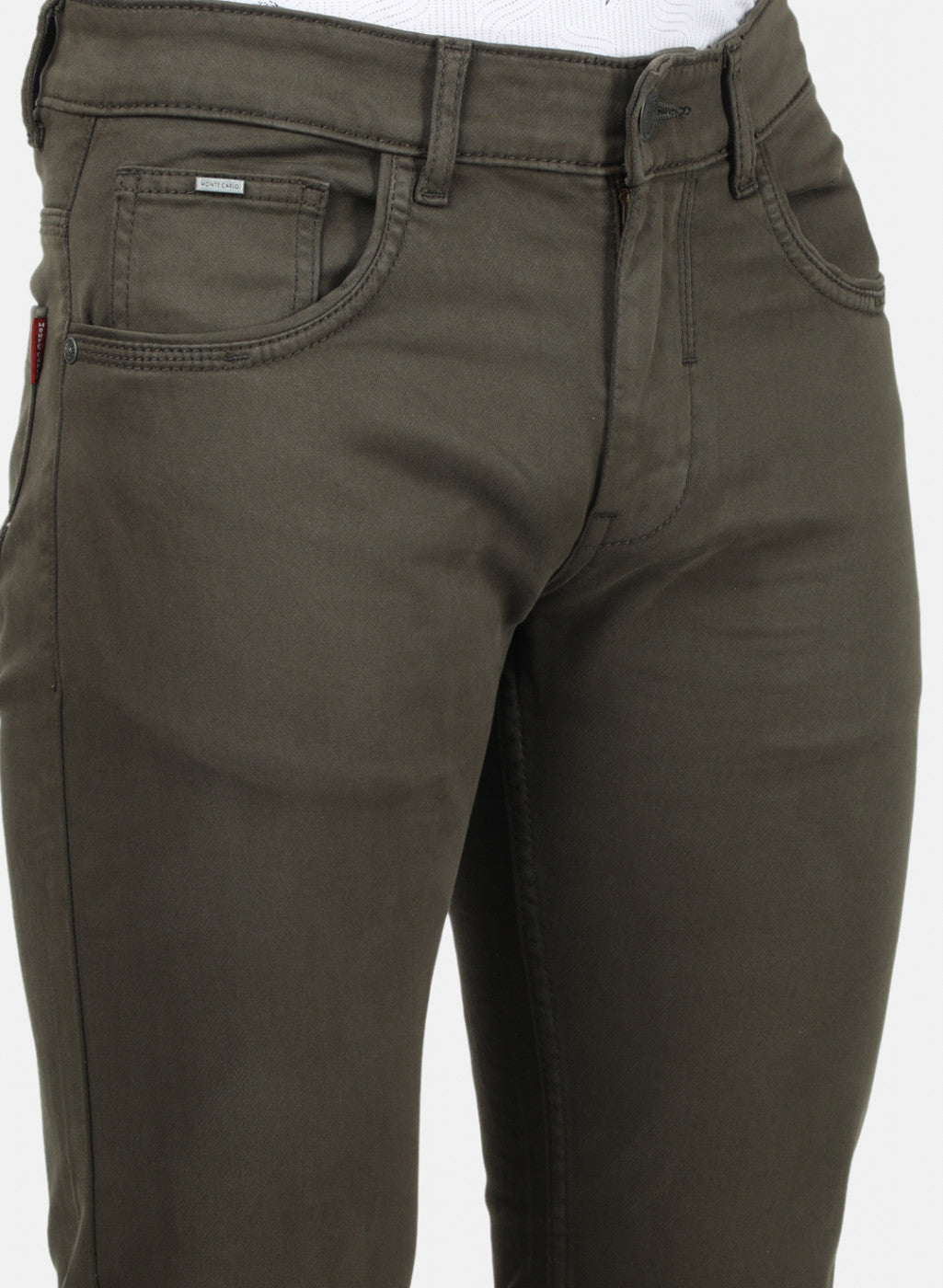 Mens Green Skinny Denim