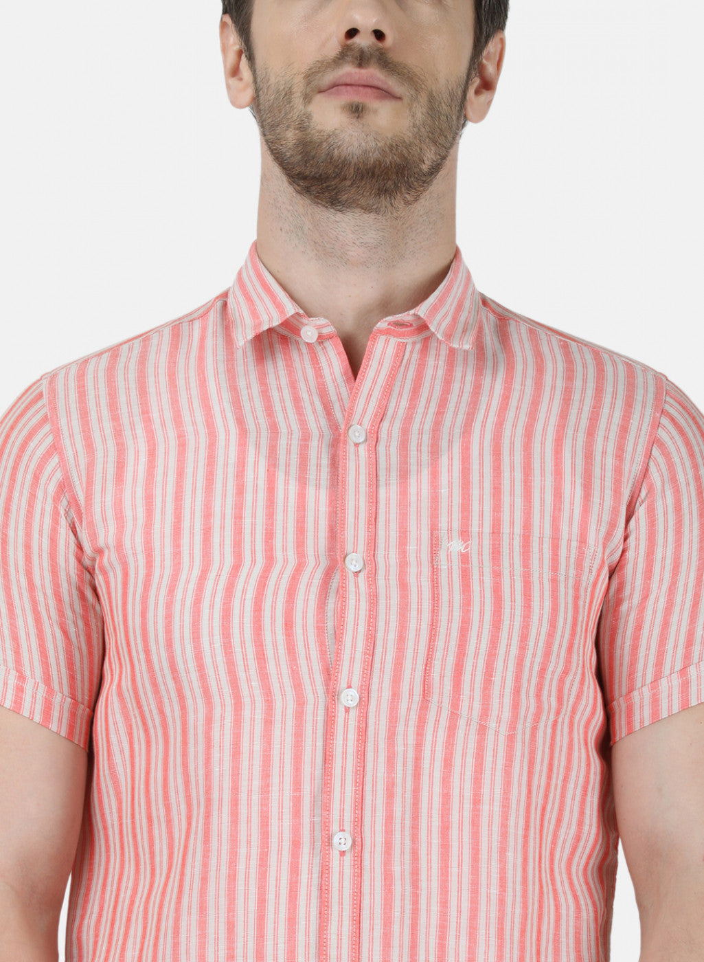 Mens Light Pink Check Shirt