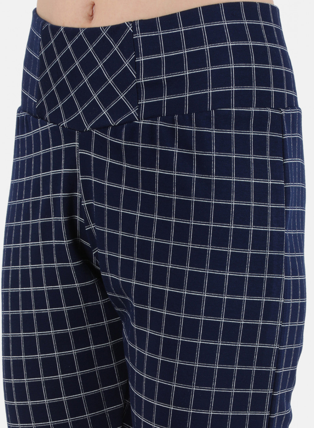 Womens Bluish Purple Jaquard Jegging